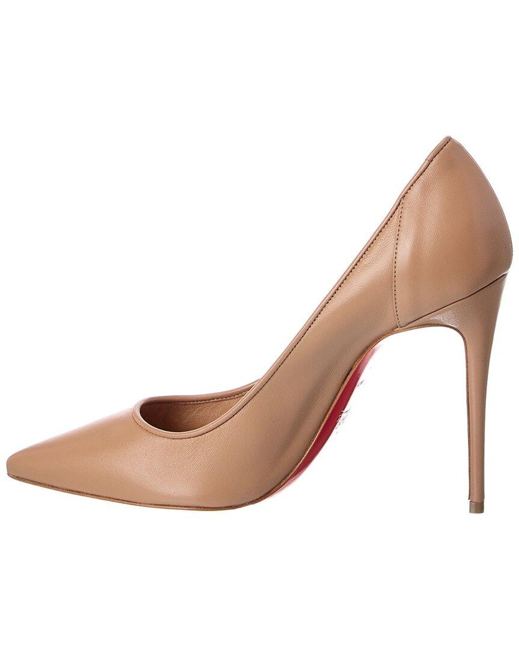 Christian Louboutin Natural Sporty Kate 100 Leather Pump