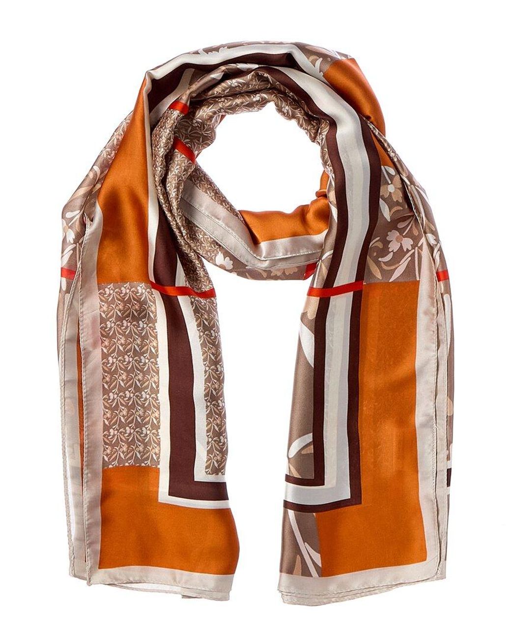 La Fiorentina Orange Printed Scarf