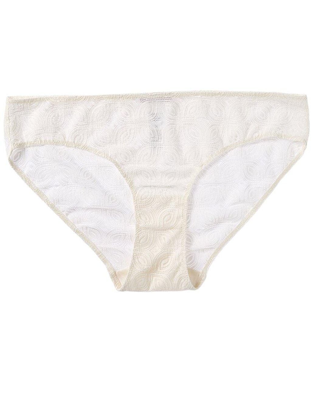 Hanro White Geometric Lace Bikini