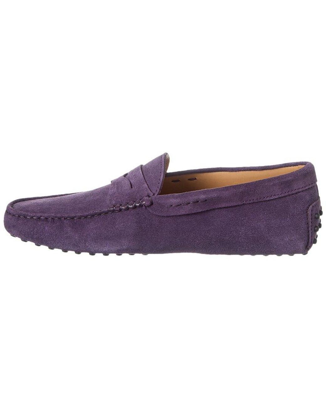 Tod's Purple Suede Driver for men