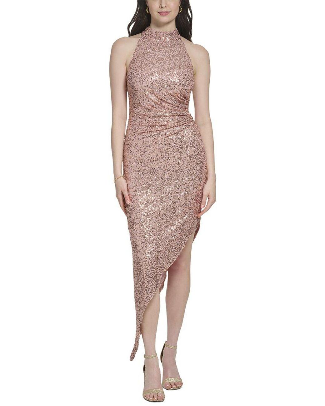 Vince Camuto Multicolor Embellished Sleeveless Midi Dress