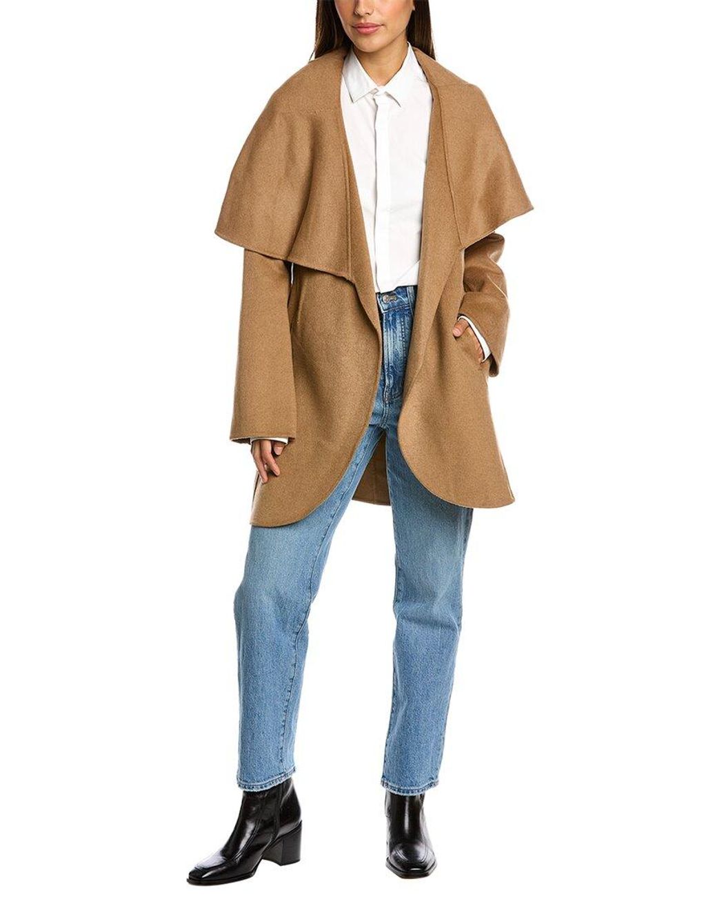 tahari marilyn double face wool blend coat