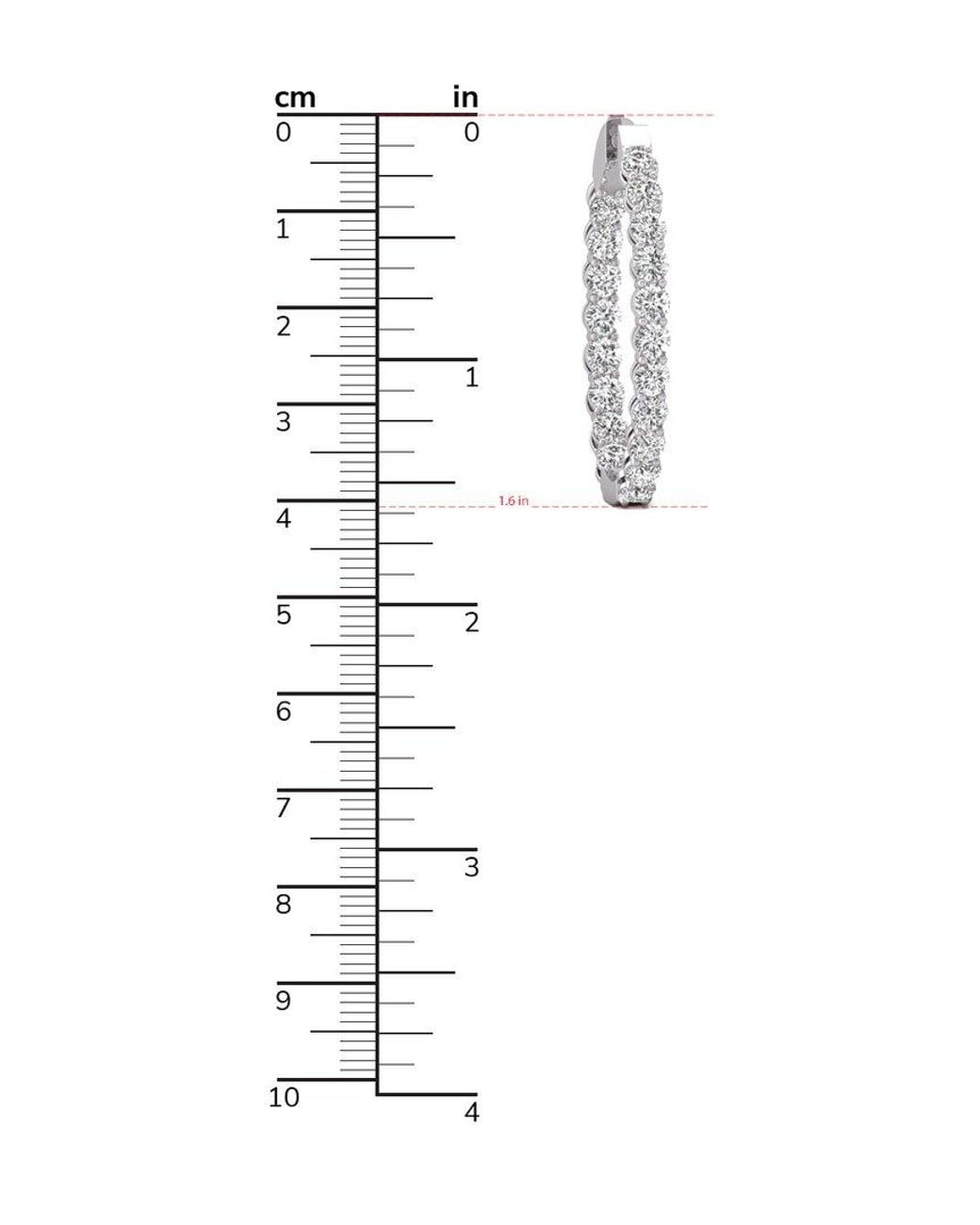 Diana M White Diana M. Fine Jewelry 14k 5.00 Ct. Tw. Lab Grown Diamond Hoops