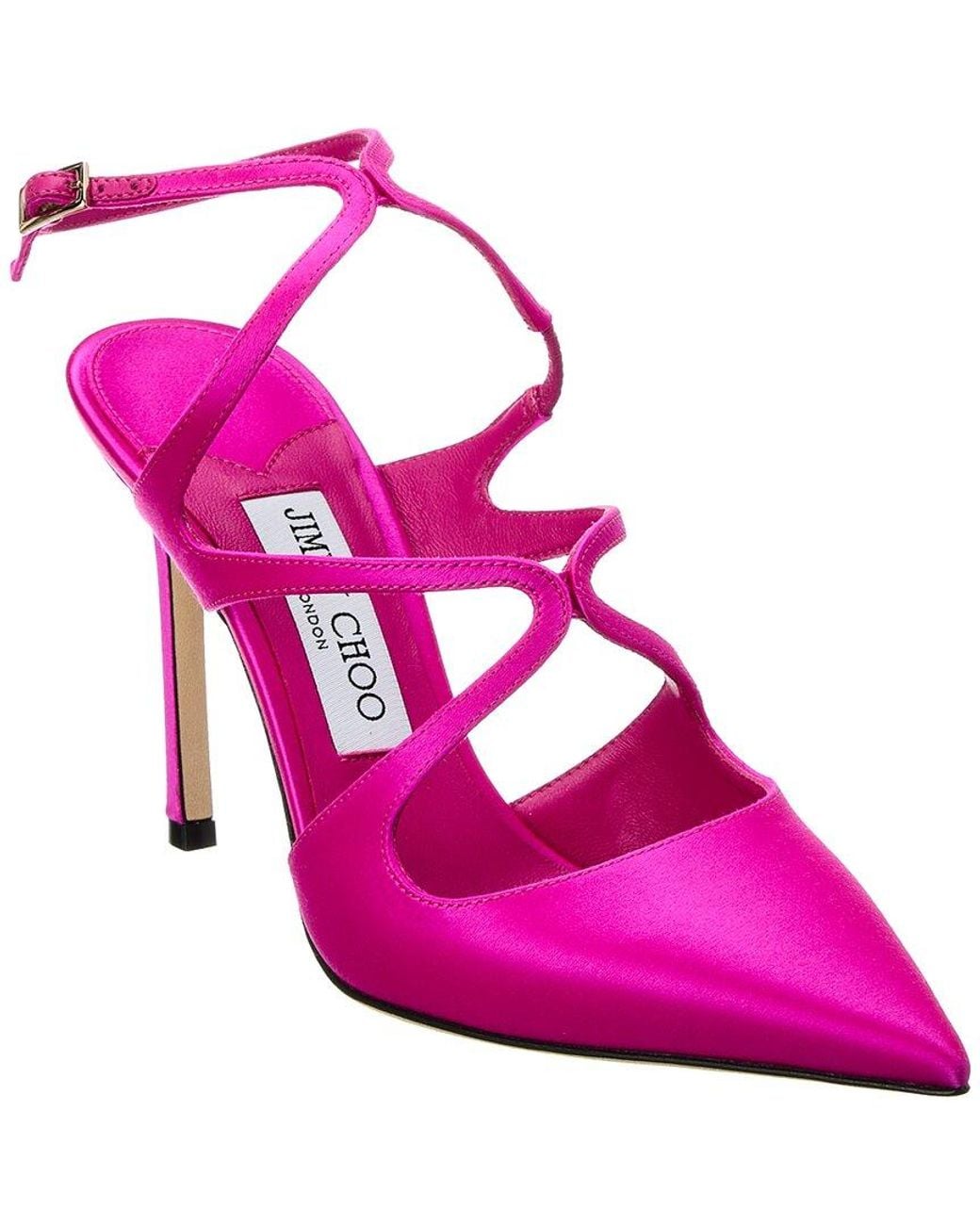 Jimmy Choo Pink Azia 95 Satin Pump