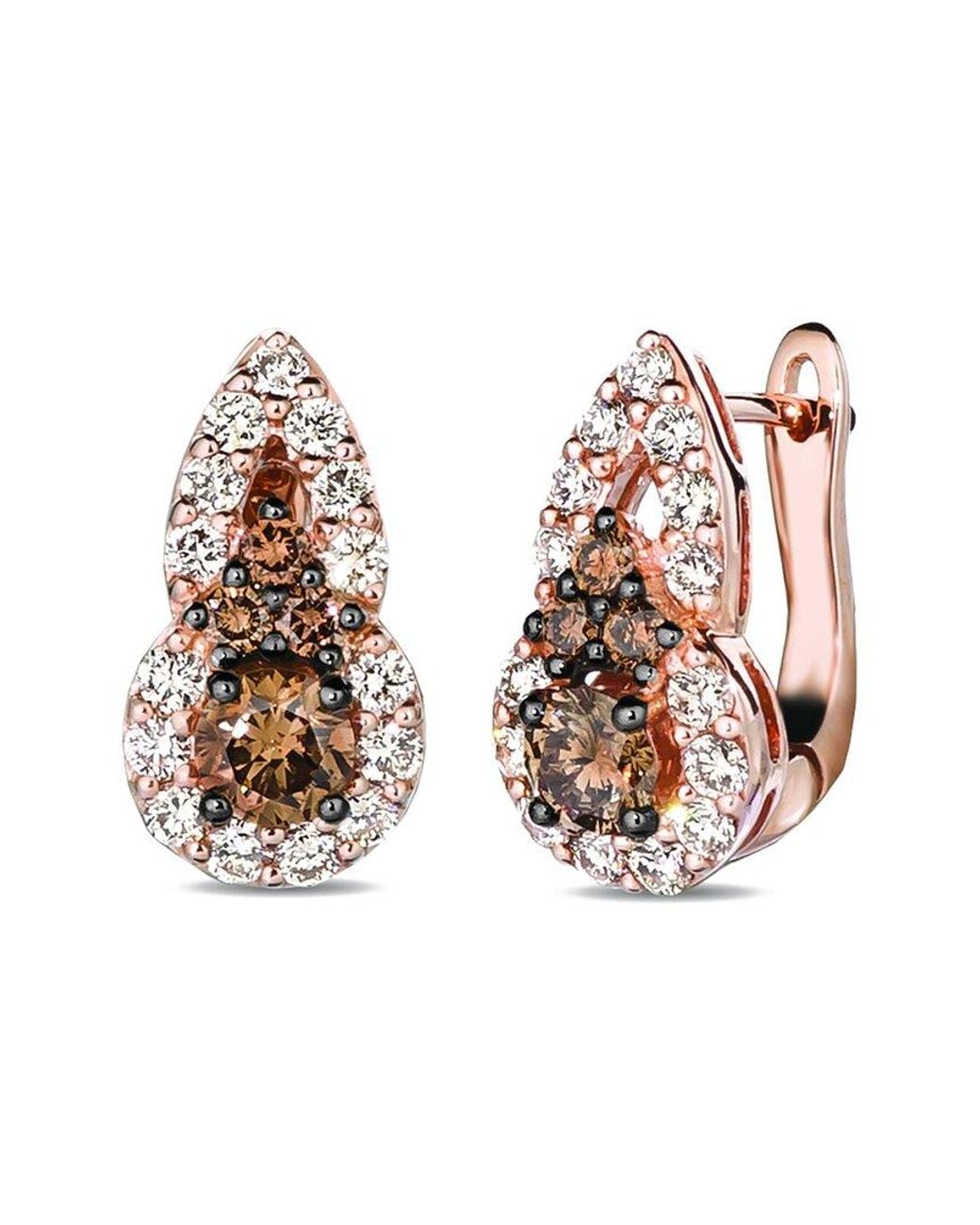 Le Vian Multicolor Le Vian Euphoria Chocolate 14K Rose 0.32 Ct. Tw. Diamond Earrings