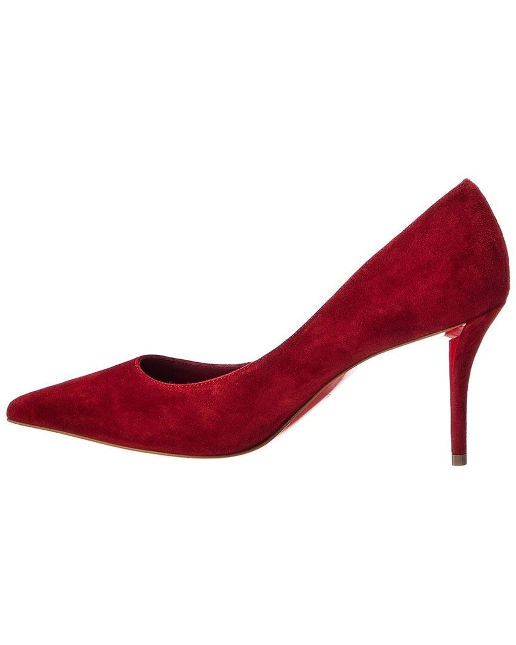 Christian Louboutin Red Miss Z 80 Suede Pump