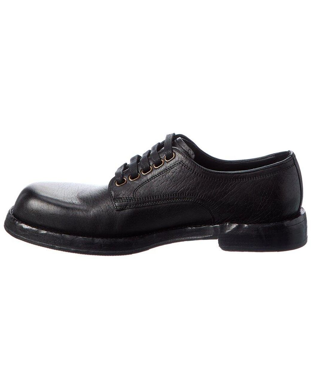 Dolce & Gabbana Black Leather Oxford for men