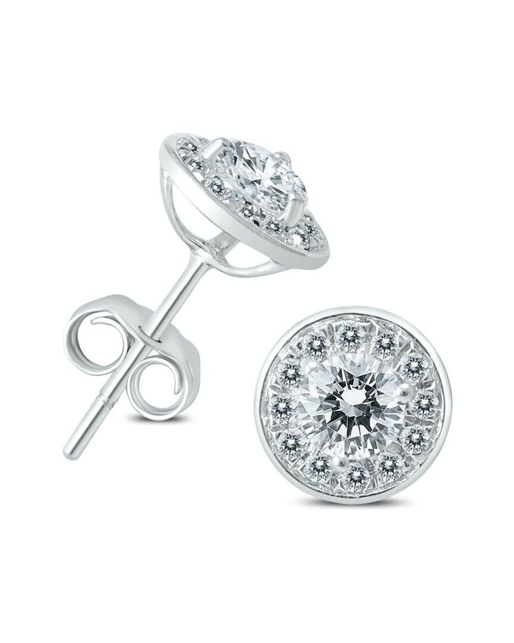 Diamond Select Cuts Metallic 14k 0.96 Ct. Tw. Diamond Earrings