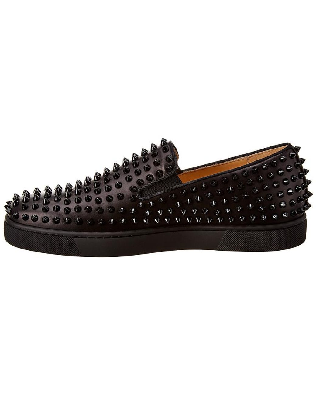 Christian Louboutin Roller Boat Spiked Leather Sneaker in