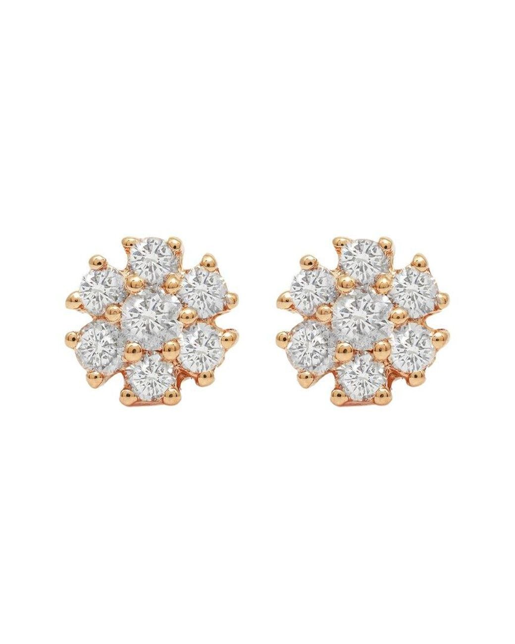 Diana M White Fine Jewelry 14k Rose Gold 0.50 Ct. Tw. Diamond Earrings
