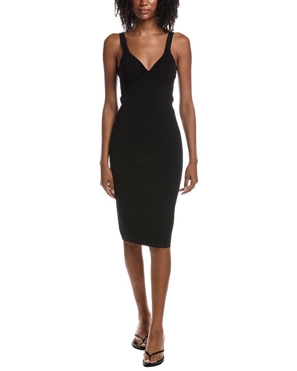 L'Agence Black Jimena Mini Dress