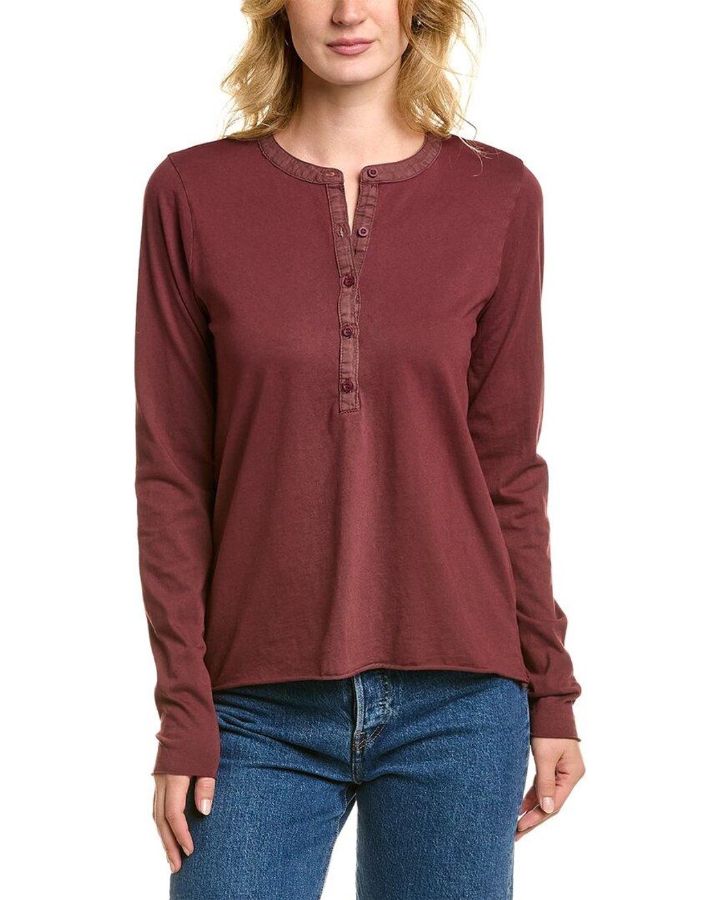 Bella Dahl Red Henley