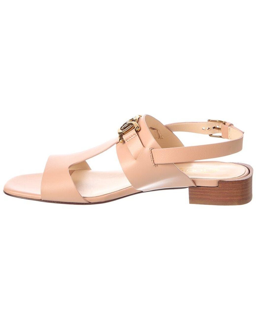 Tod's Pink Leather Sandal