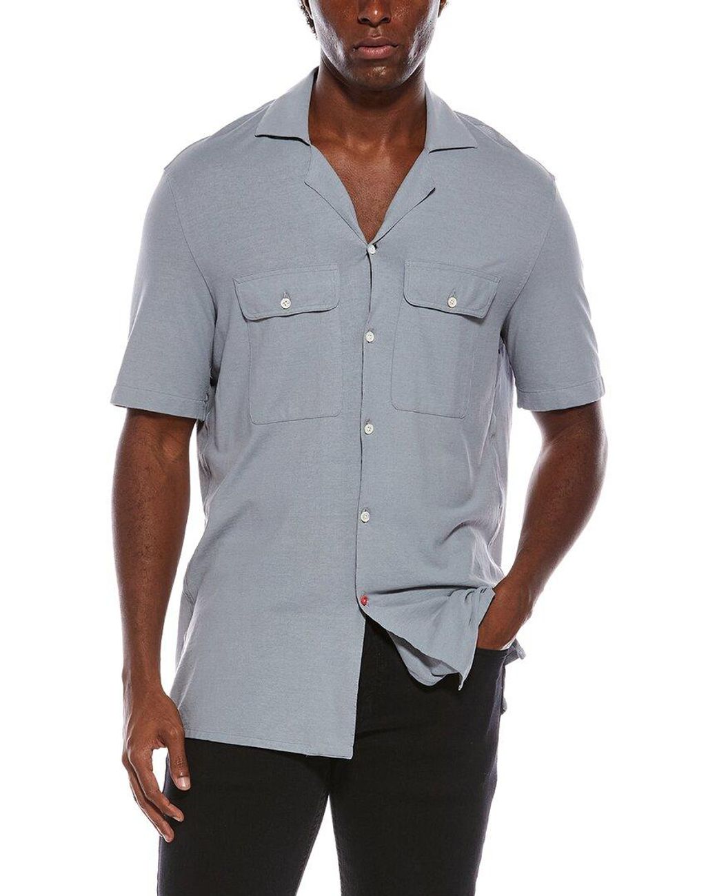 Isaia Gray Sport Shirt for men