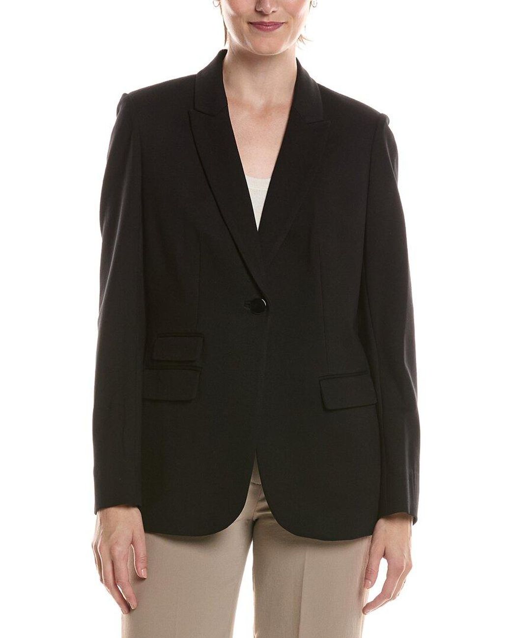 Anne Klein Black Triple Pocket Blazer