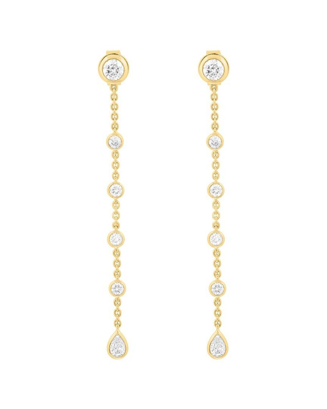 Effy Fine Jewelry White 14K 0.96 Ct. Tw. Diamond Earrings