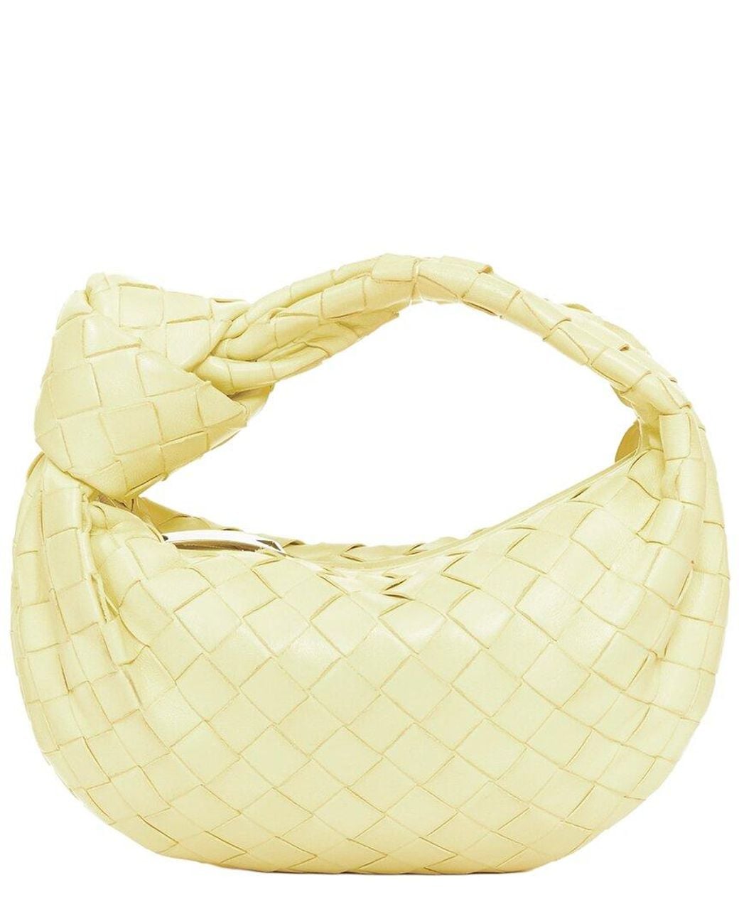 Bottega Veneta Metallic Intrecciato Leather Jodie Mini Hobo Bag (Authentic Pre- Loved)