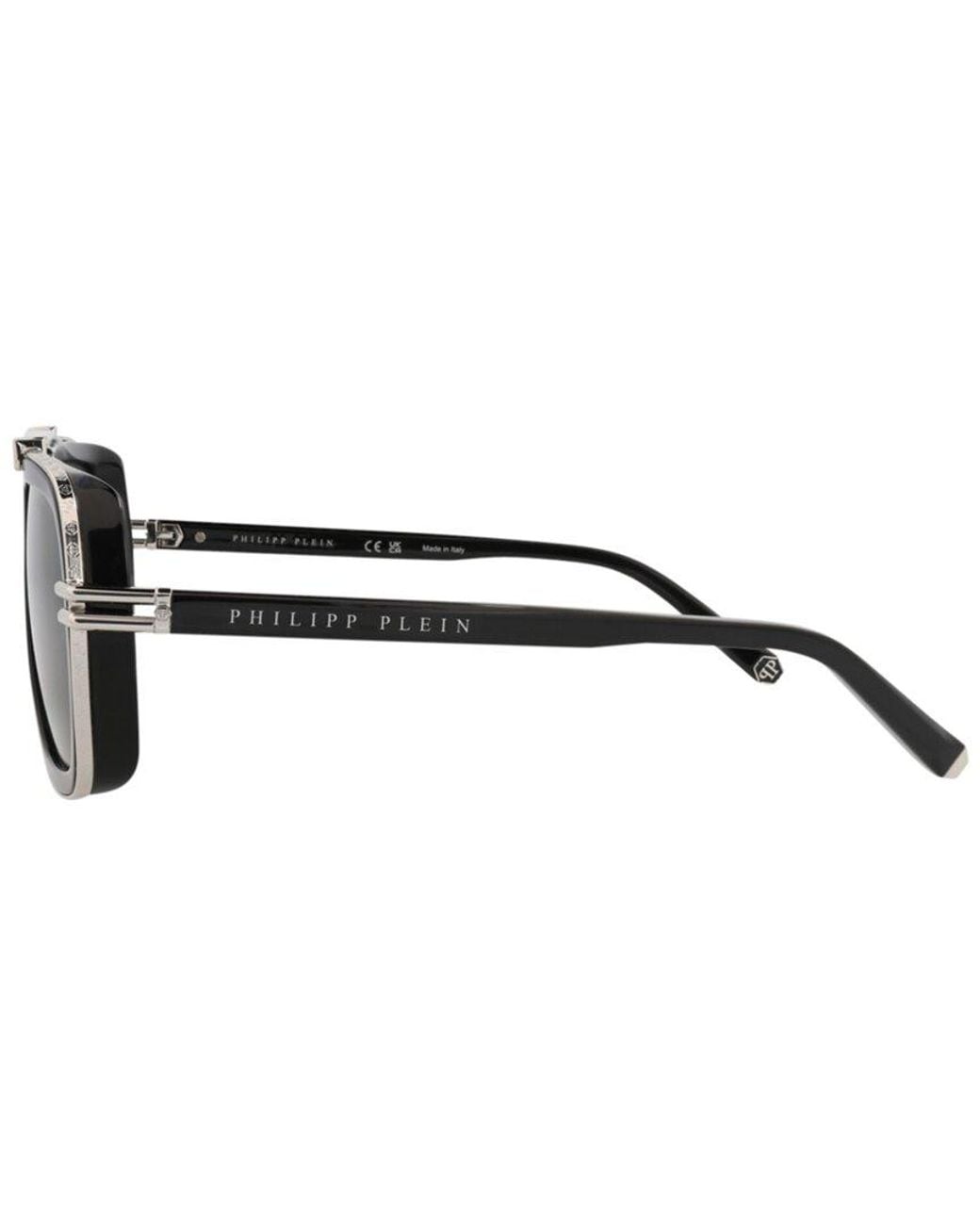 Philipp Plein Black 57Mm Sunglasses for men