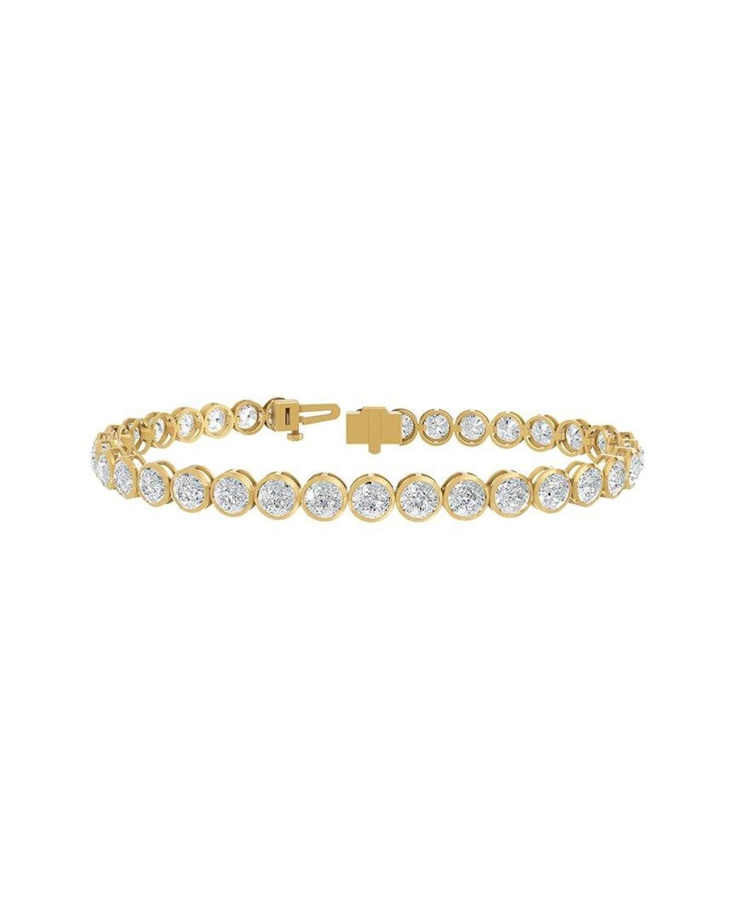 Lab Grown Diamonds White 14K 10.20 Ct. Tw. Lab-Grown Diamond Tennis Bracelet