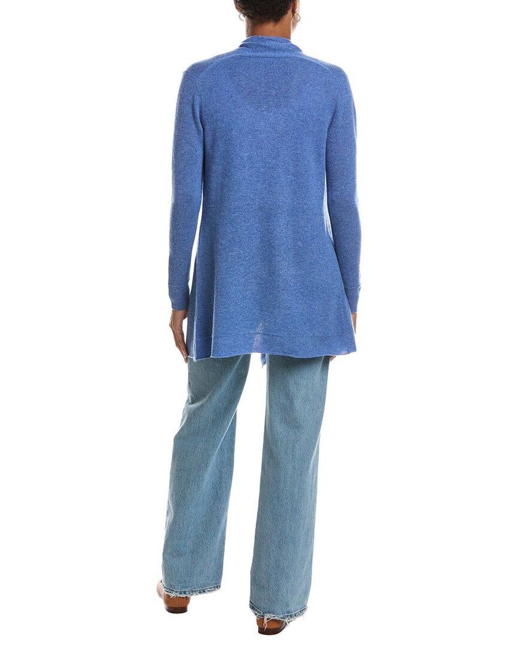 InCashmere Blue Open Front 100% Cashmere Cardigan