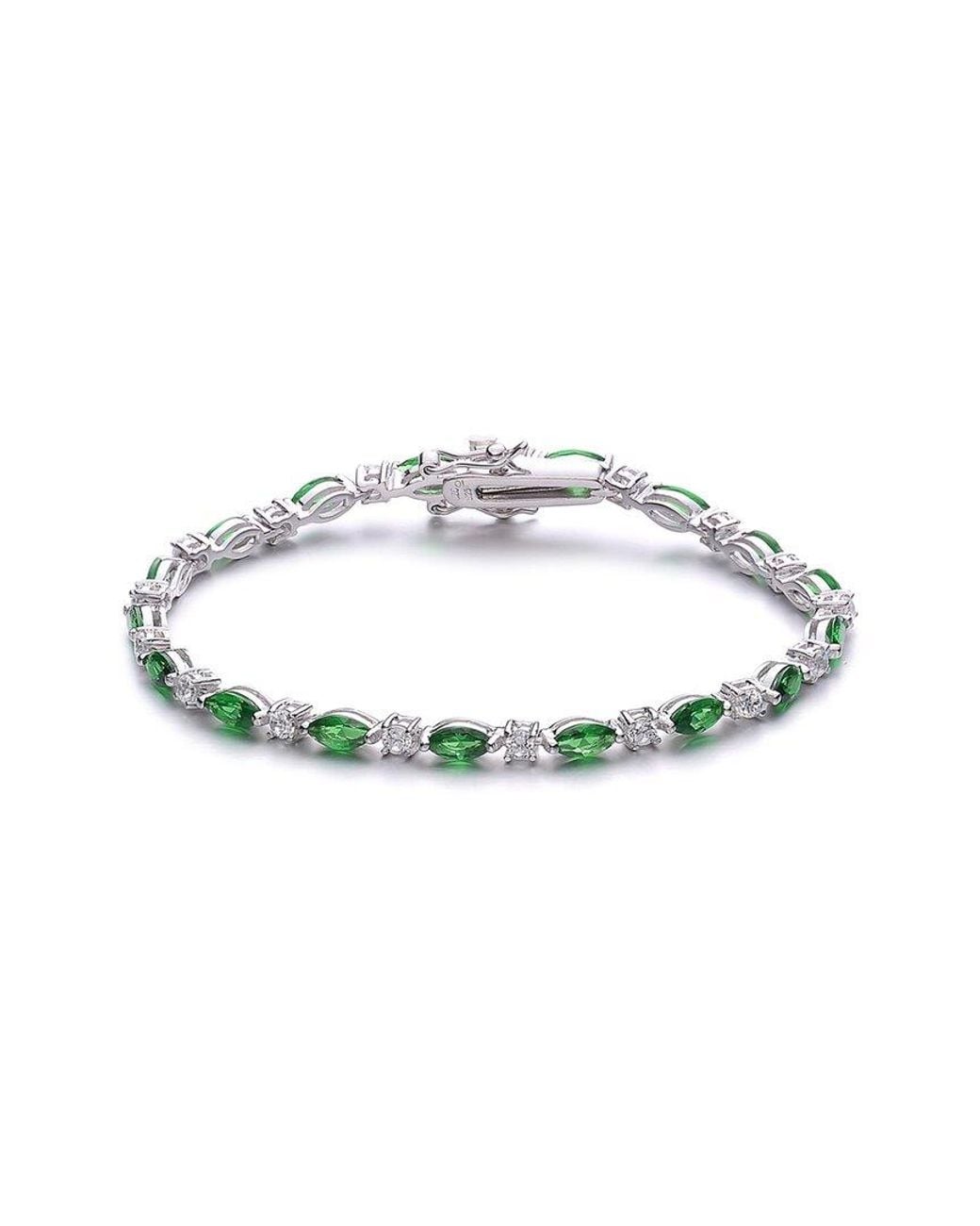 Genevive Jewelry Metallic 14k Plated Cz Bracelet