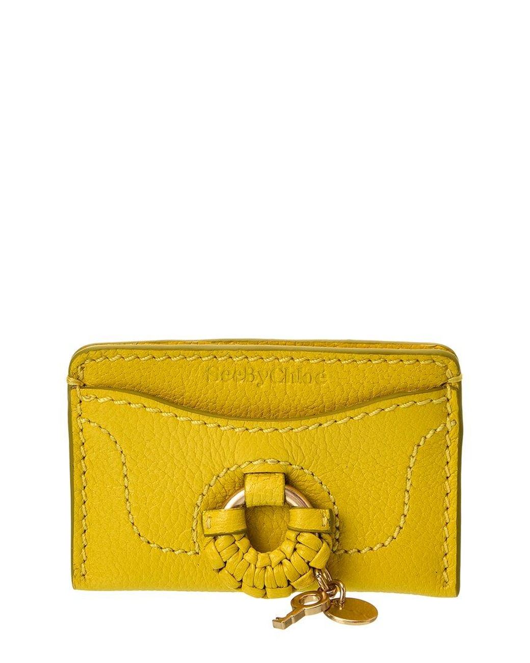 See By Chloé Hana Leather Card Holder in Yellow | Lyst