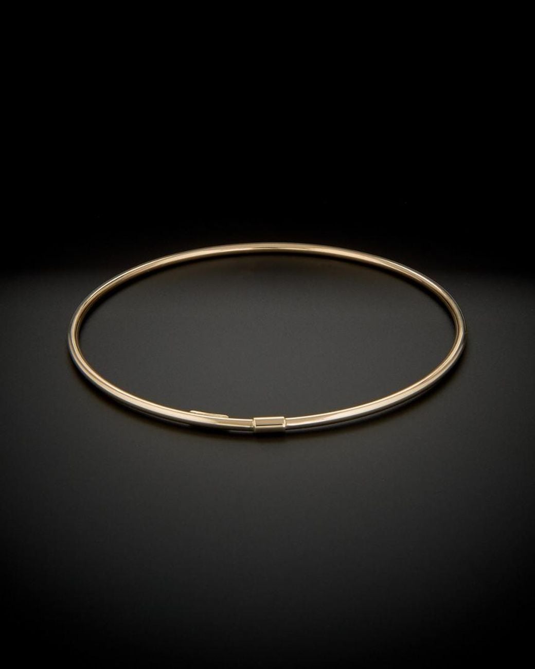 Italian Gold Black 14k Bangle
