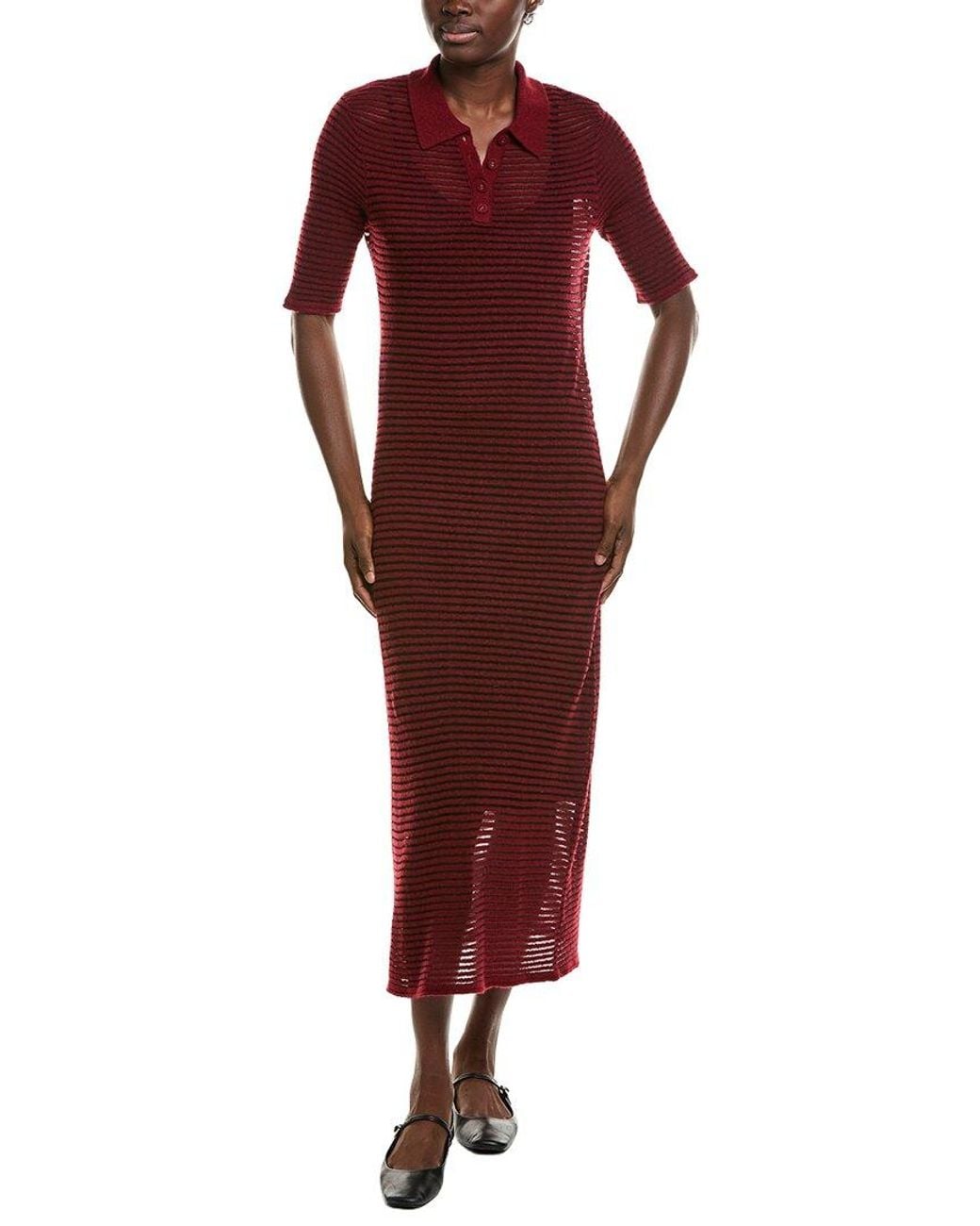 Proenza Schouler Red Meline Wool & Cashmere-Blend Sweaterdress