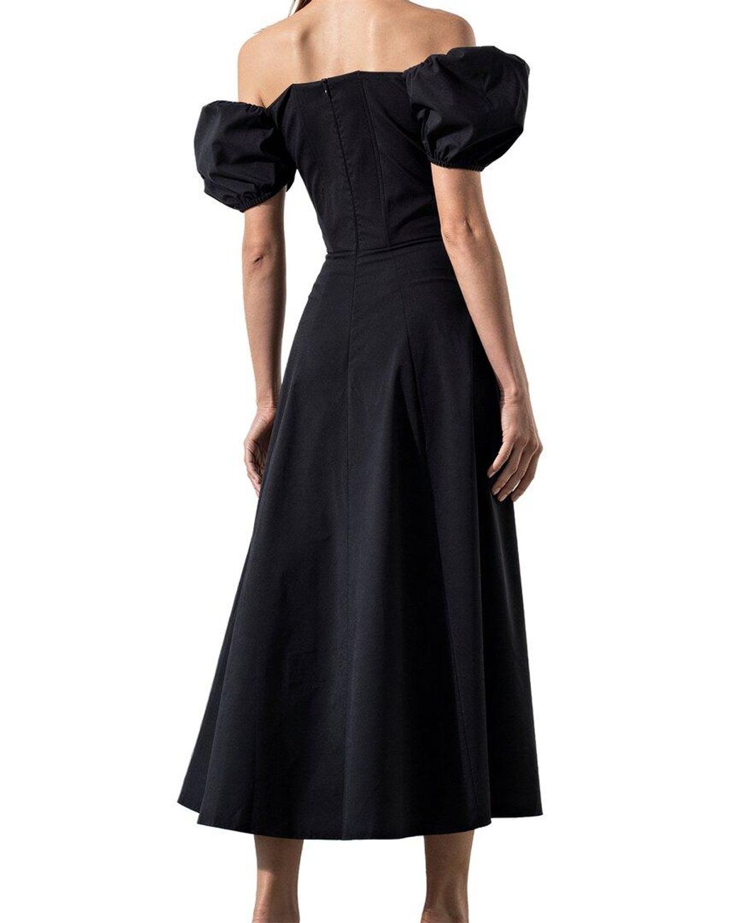 Nia Black Off-The-Shoulder Mini Dress
