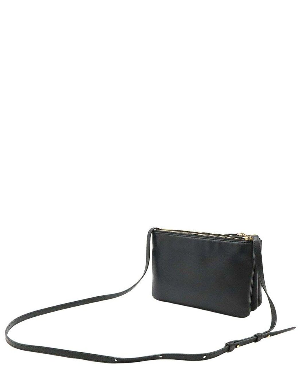 Céline Black Calfskin Trio Small Shoulder Bag (authentic Pre-loved)