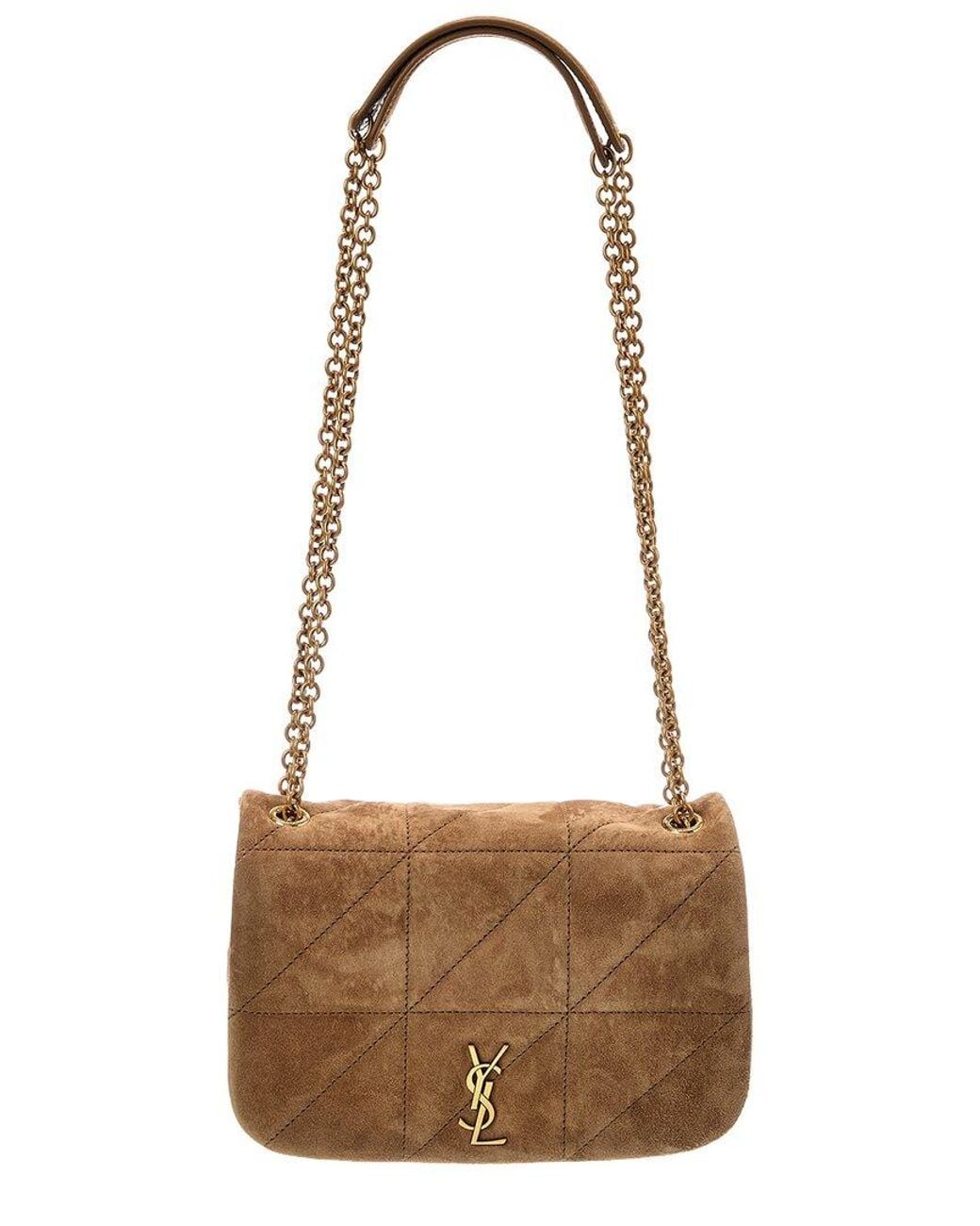 Saint Laurent Brown Jamie Suede Shoulder Bag