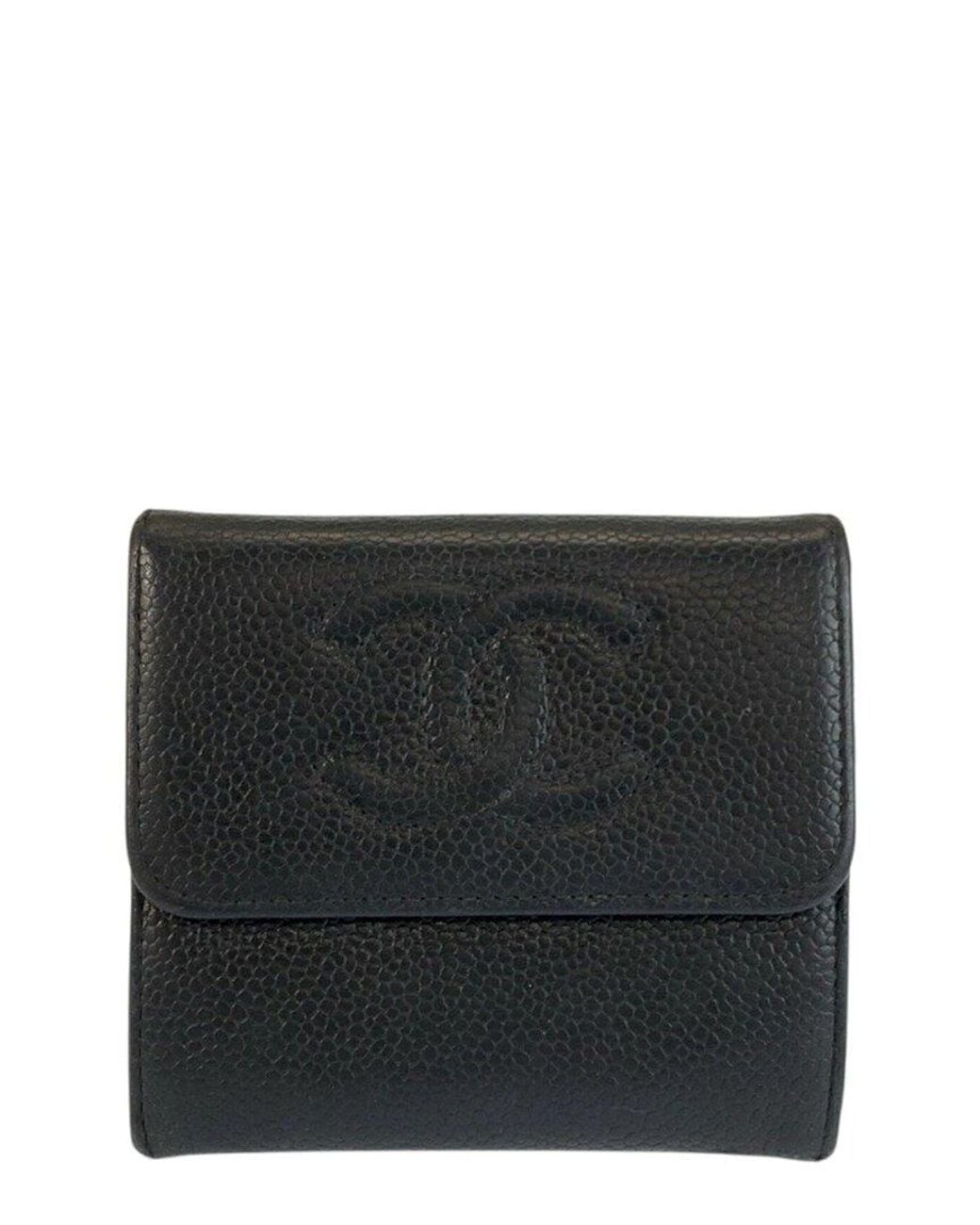 Chanel Black Calfskin Compact Wallet (authentic Pre-loved)