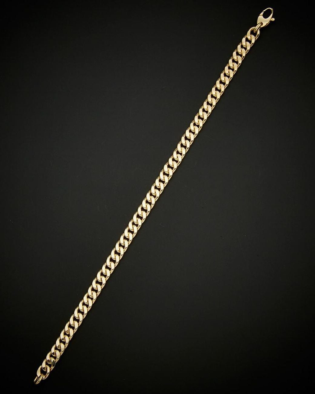 Italian Gold Black 14k Curb Bracelet