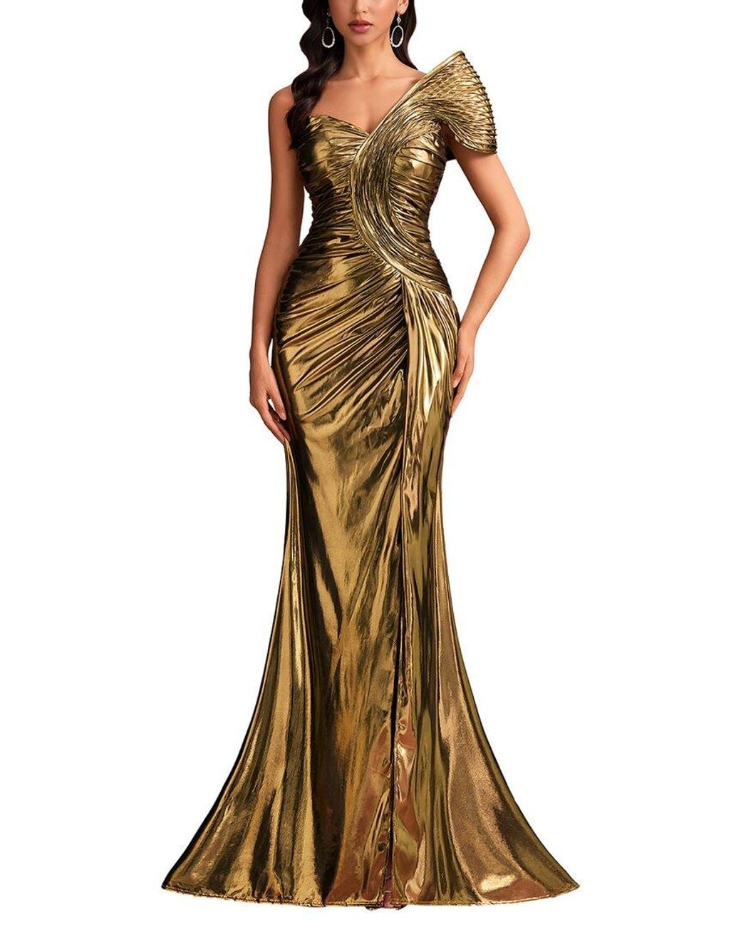 Vincent Brown Solid Maxi Dress