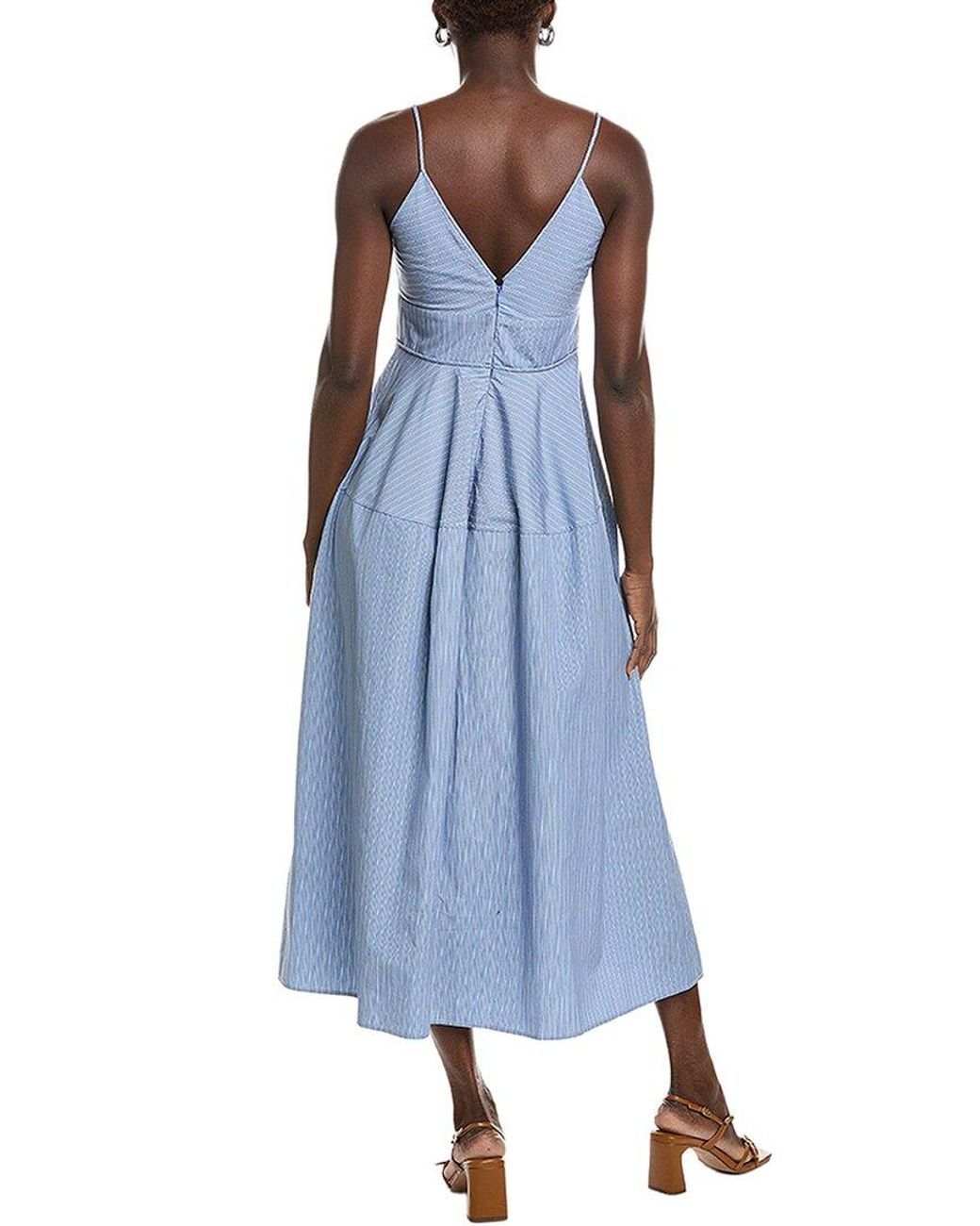 Co. Blue Basque Midi Dress