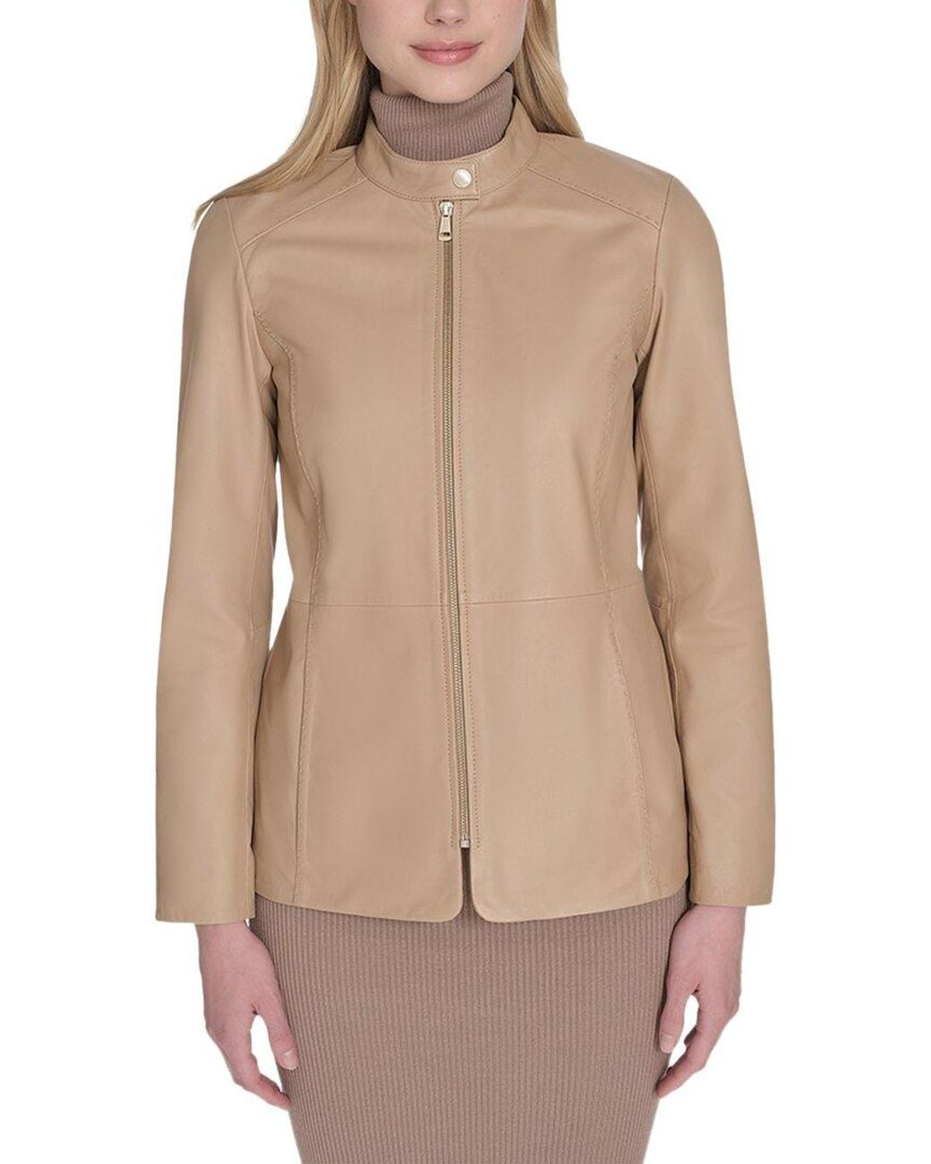 Cole Haan Natural Smooth Lamb Jacket