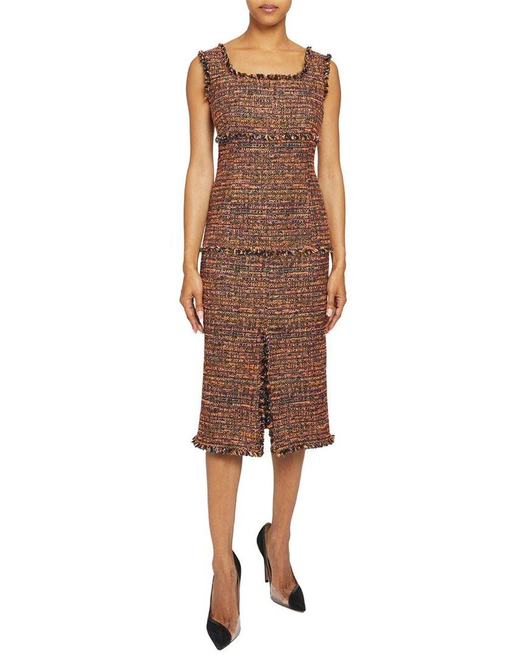 Santorelli Brown Faye Sheath Dress
