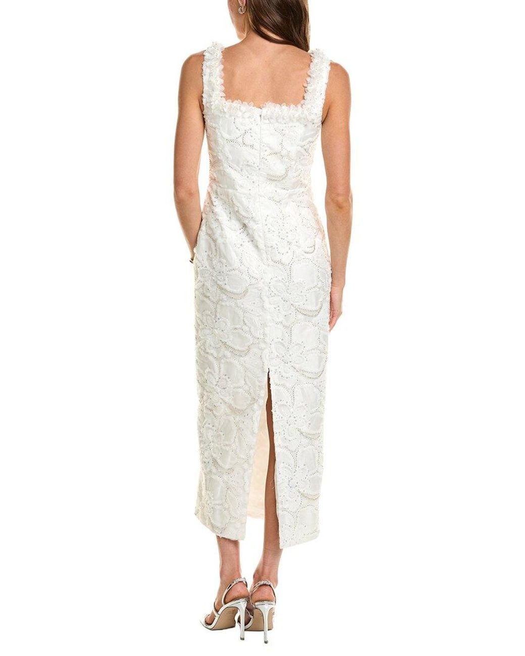 Elliatt White Elowen Textured Midi Dress