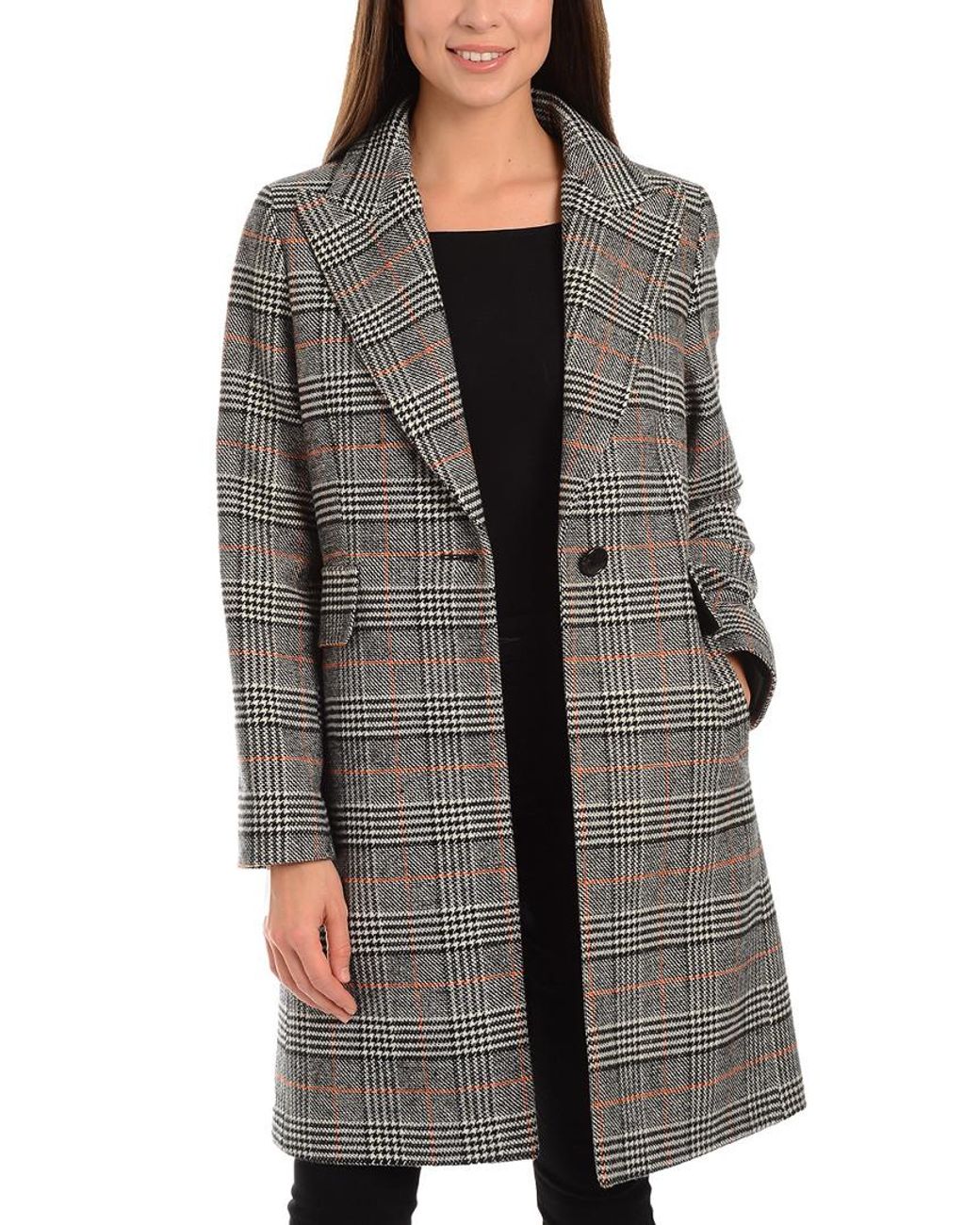 Kendall + Kylie Gray Wool Coat