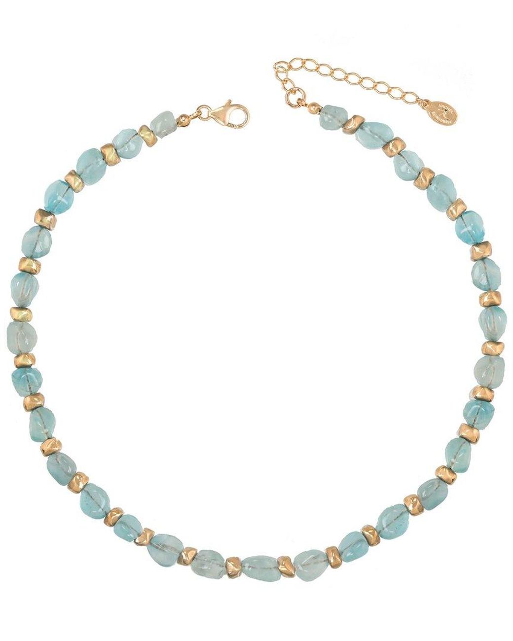 Rachel Reinhardt Jewelry Metallic Gemstone Necklace