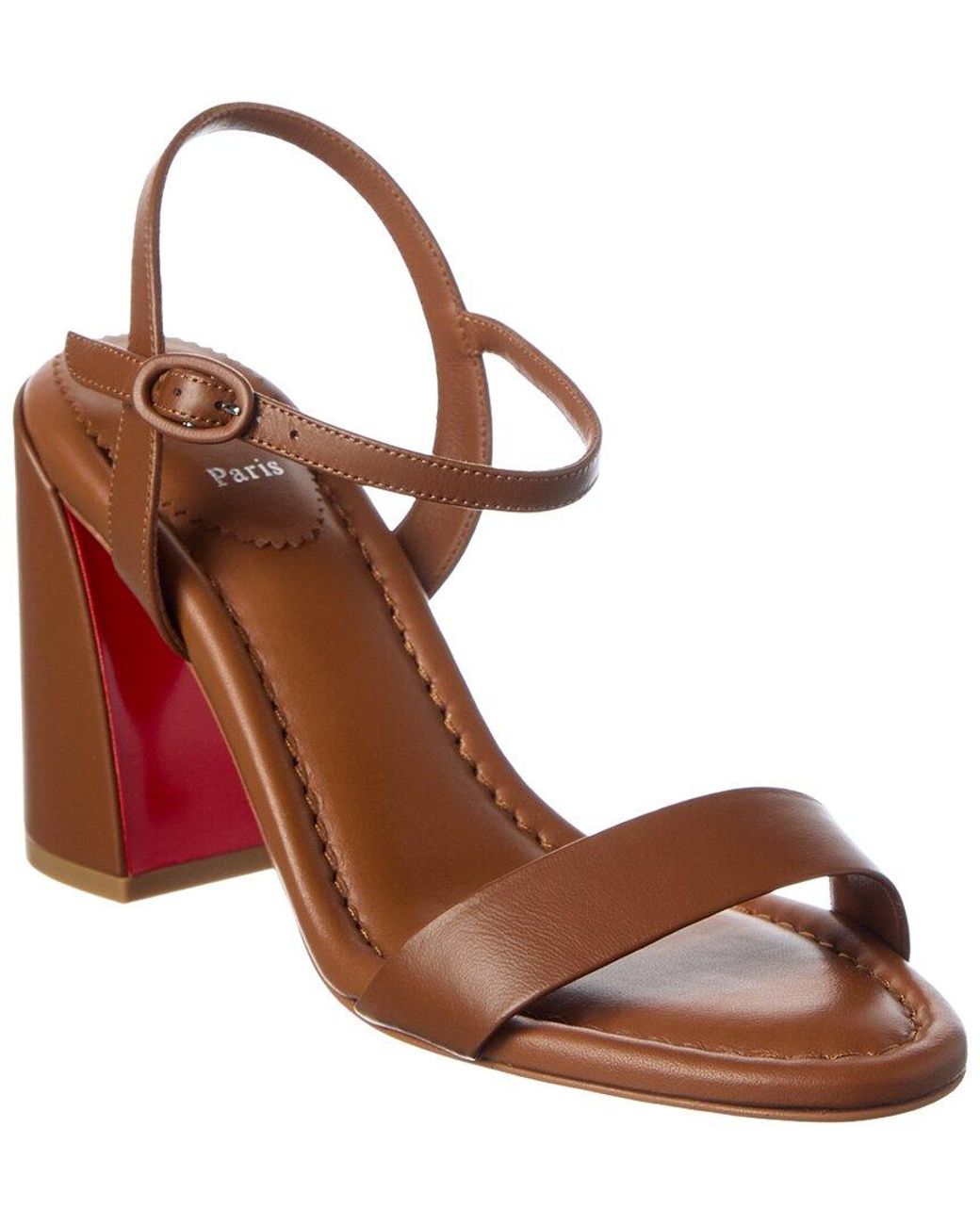 Christian Louboutin Brown Jane 85 Leather Sandal