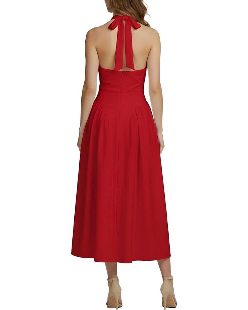 Esea Red Midi Dress
