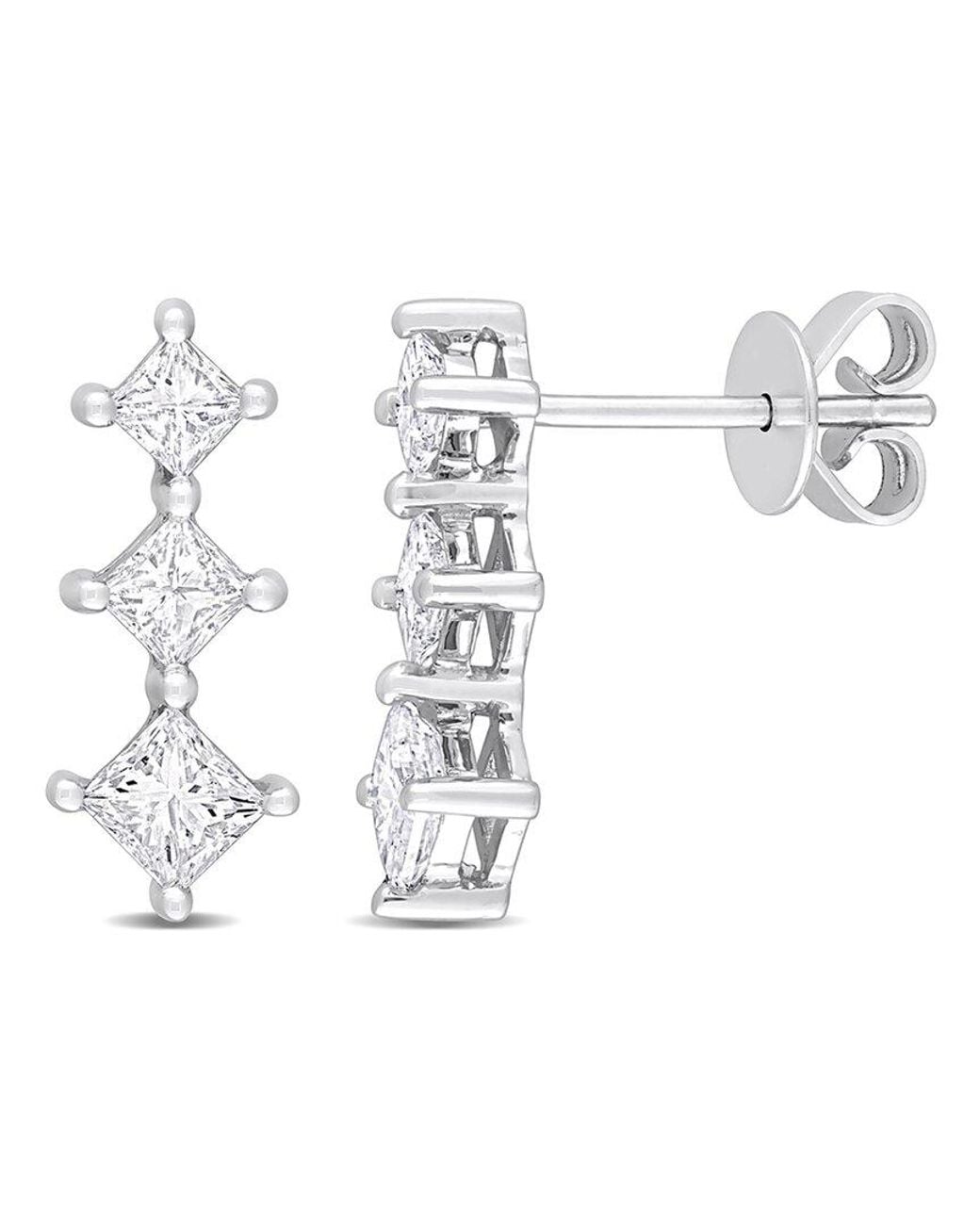Rina Limor White 14k 1.00 Ct. Tw. Diamond Drop Earrings