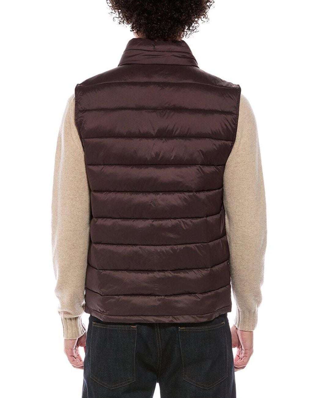Cole Haan Brown Quilted Vest for men