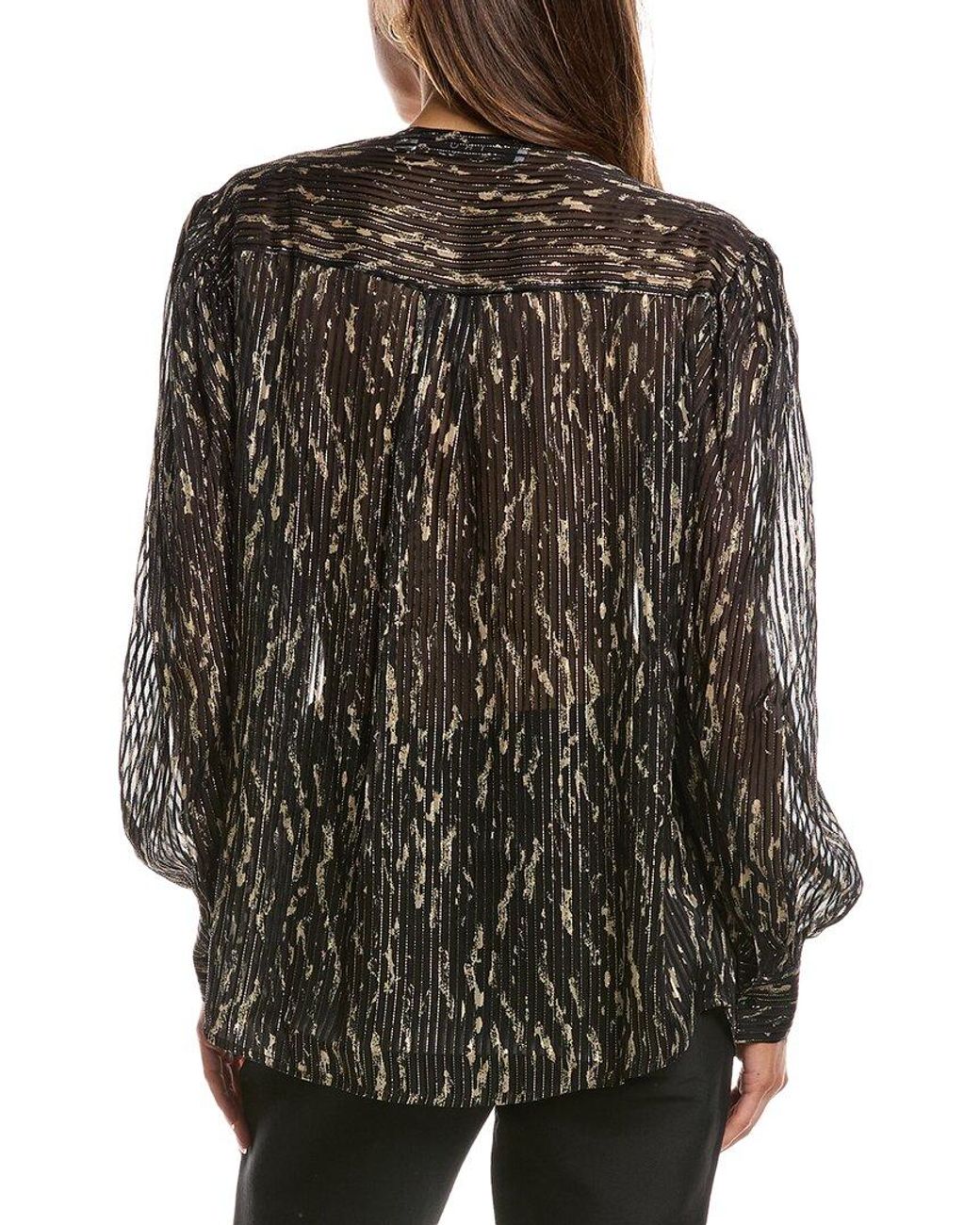 IRO Black Artya Silk-Blend Top