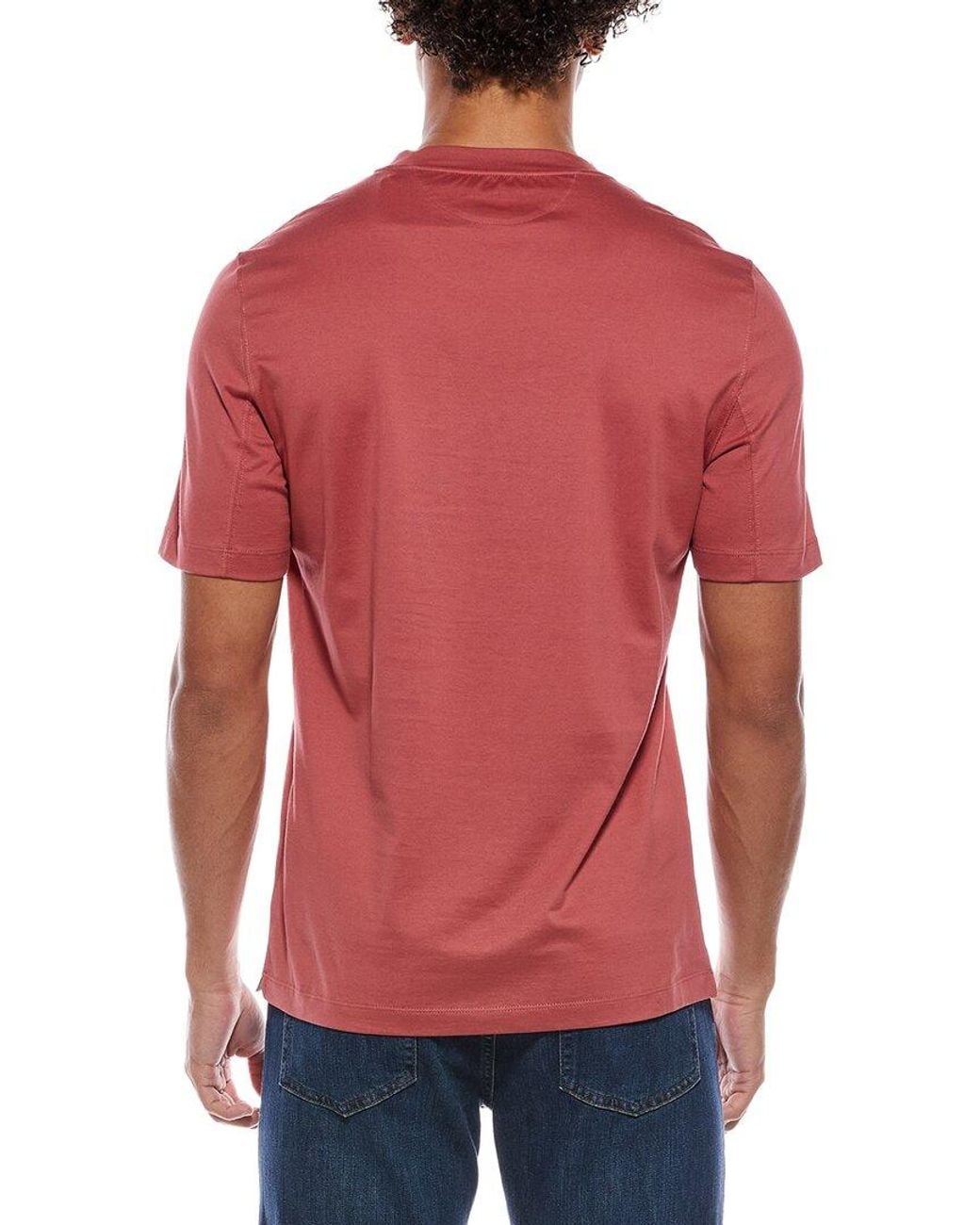 Brunello Cucinelli Red T-Shirt for men