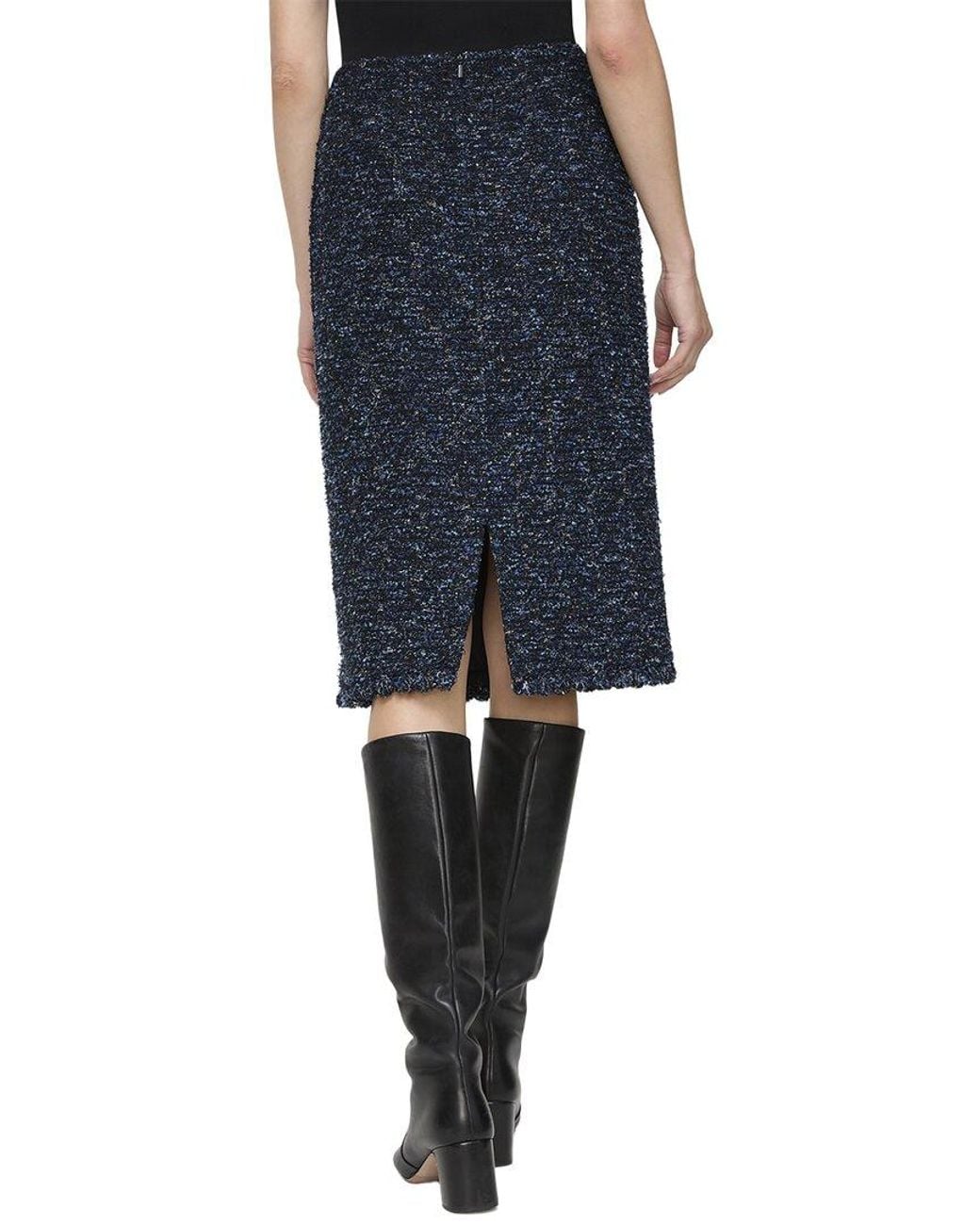 Lafayette 148 New York Blue Wool-blend Skirt