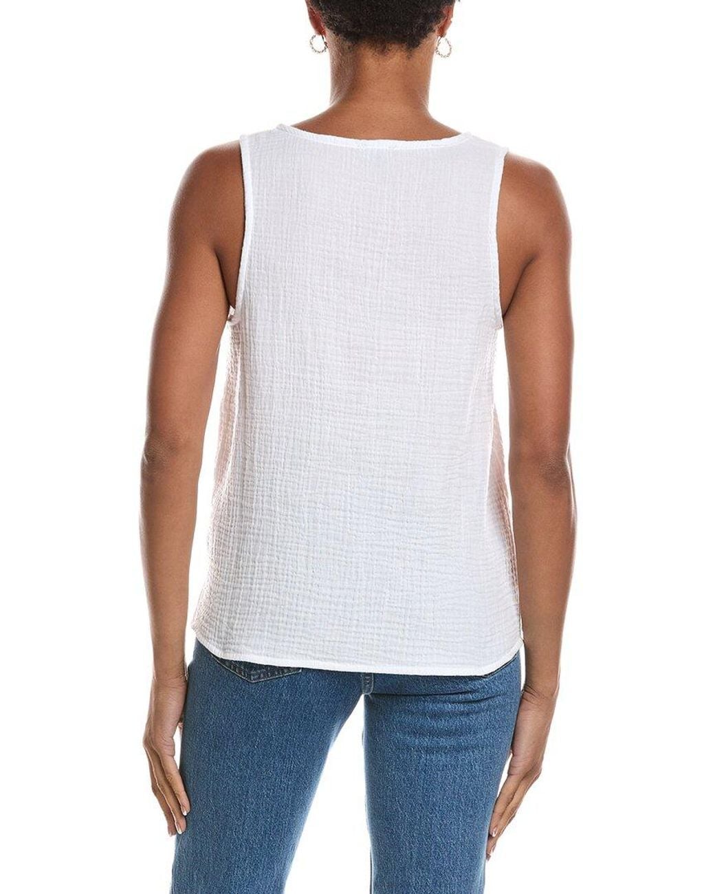 Splendid White Gauze Tank Top