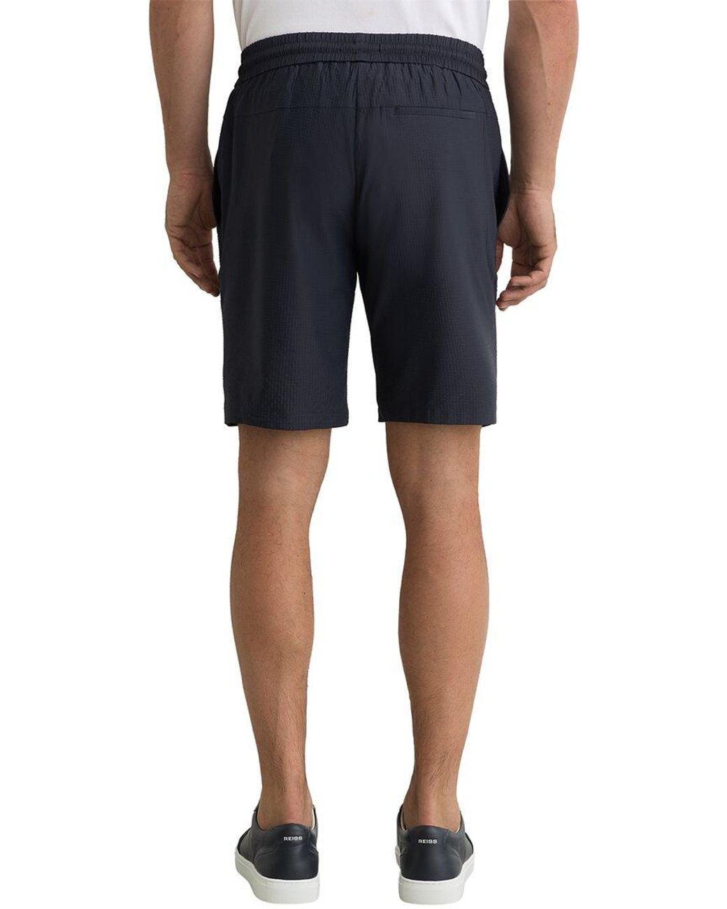 Reiss Blue Ajay Drawstring Seersucker Short for men