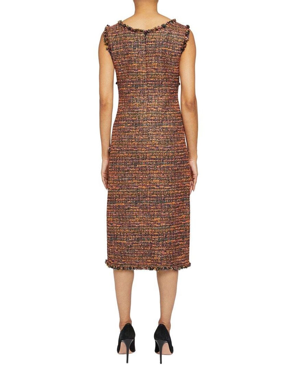 Santorelli Brown Faye Sheath Dress